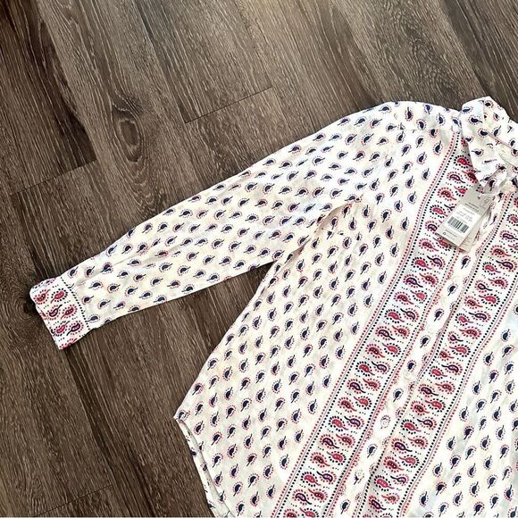 Boden Paisley Pattern Print Linen Shirt - Picture 4 of 11